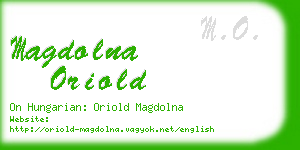 magdolna oriold business card